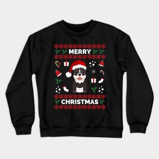 Merry Woofmas Pitbull Christmas Holiday - Merry Woofmas Pitbull Charistmas Gift Crewneck Sweatshirt